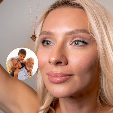 Protect Photo Personalised Necklace - Photo Necklace - Photo Projection Necklace Necklace Brother & Sisters